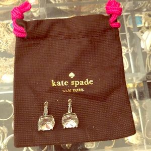 Kate Spade drop earrings in platinum / silver